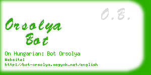 orsolya bot business card